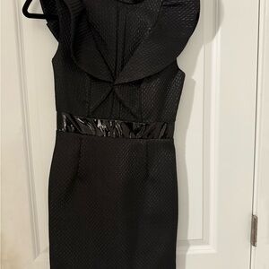 Topshop Black Sequin One Shoulder Cocktail Dress